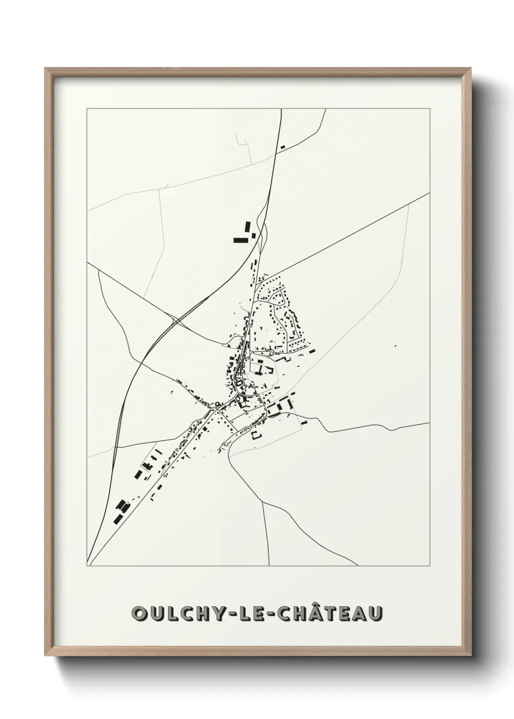 Un poster carte Oulchy-le-Château