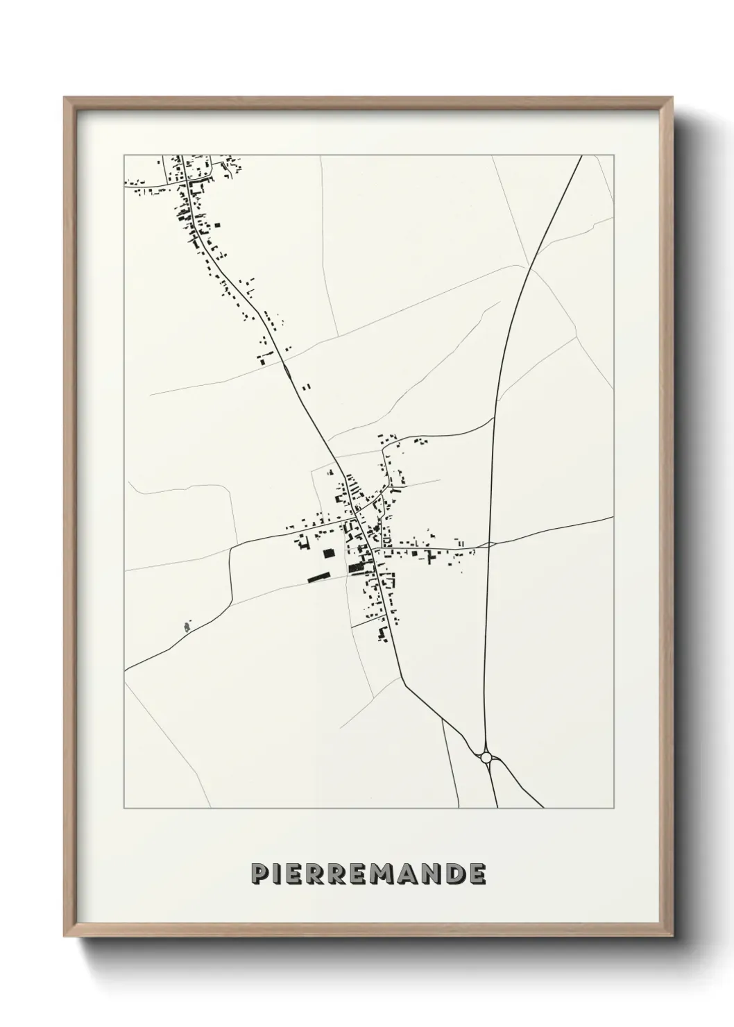 Un poster carte Pierremande