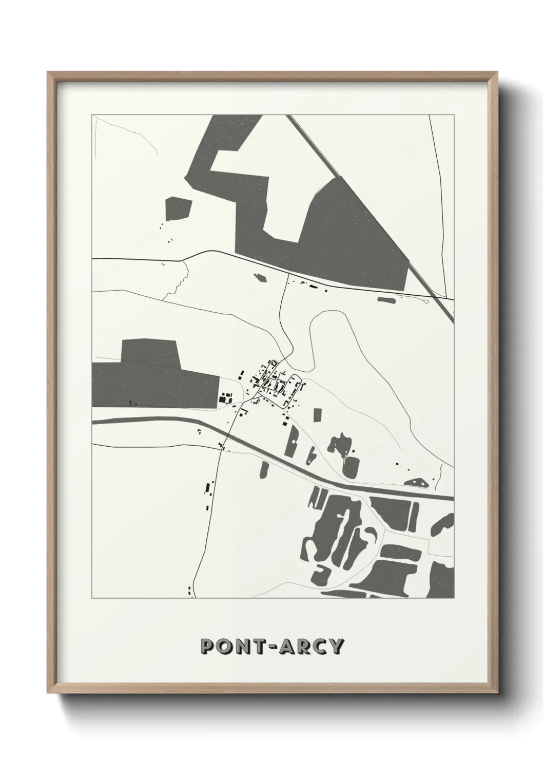 Un poster carte Pont-Arcy