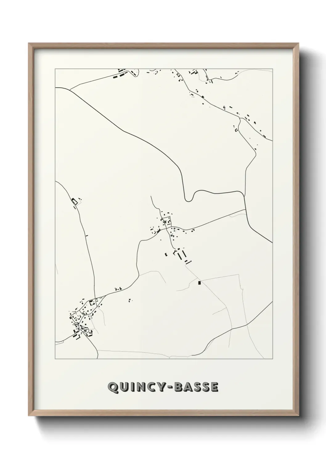 Un poster carte Quincy-Basse