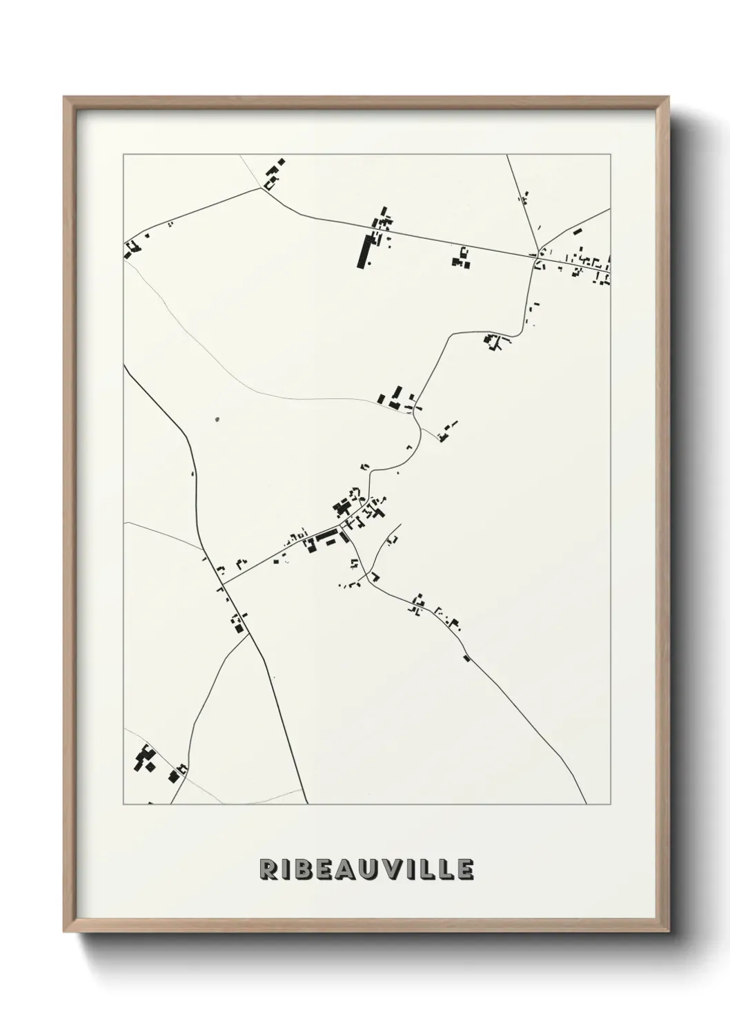 Un poster carte Ribeauville