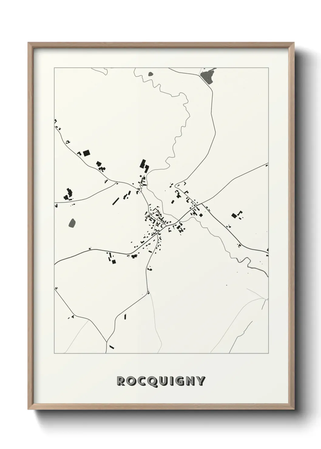 Un poster carte Rocquigny