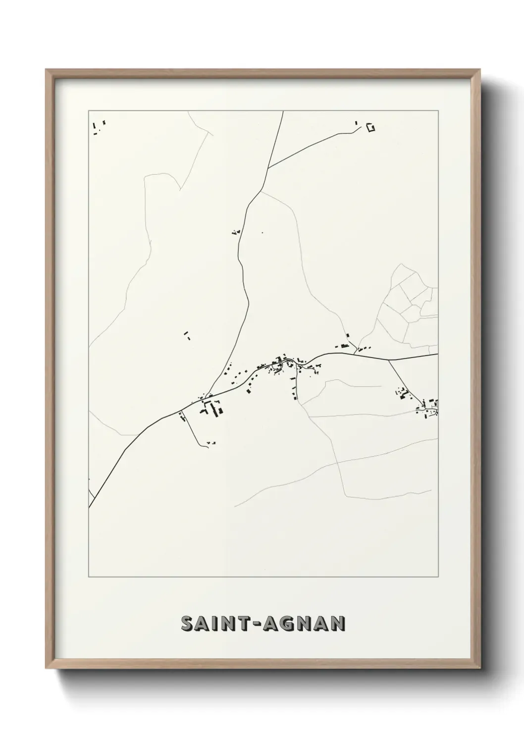Un poster carte Saint-Agnan