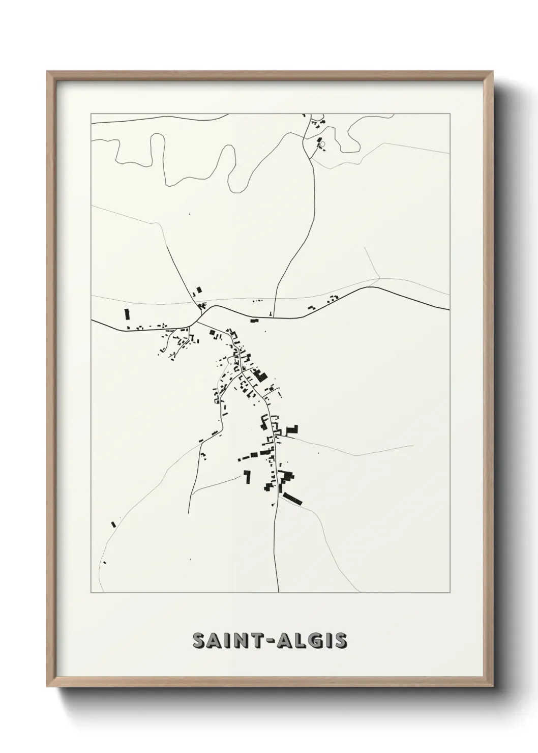 Un poster carte Saint-Algis