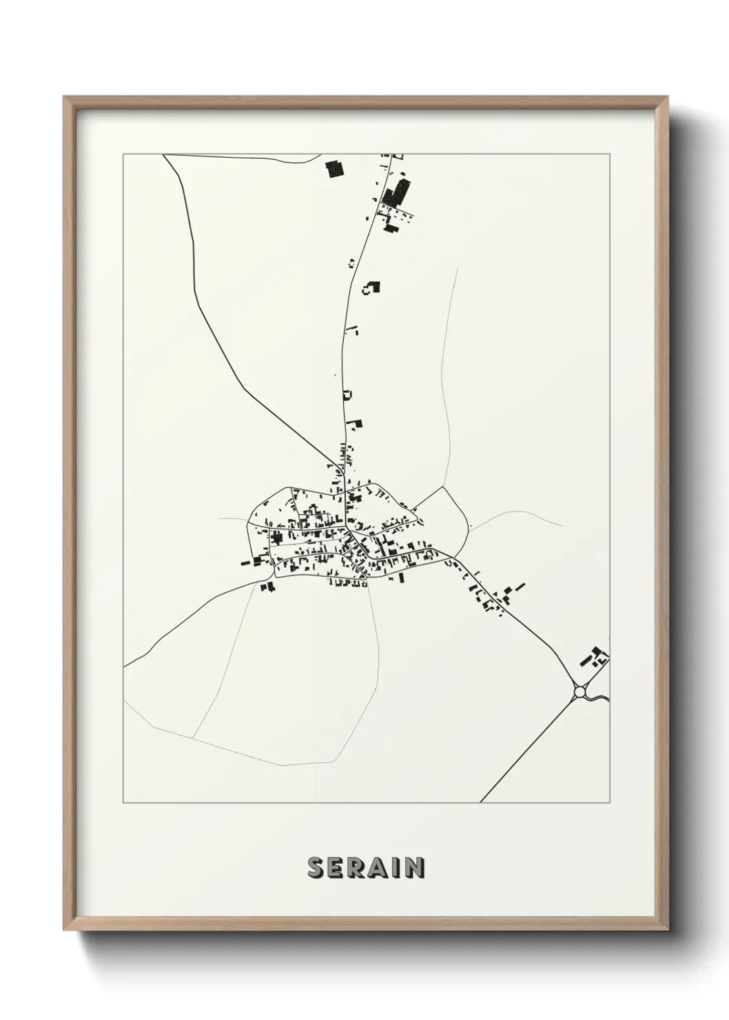 Un poster carte Serain