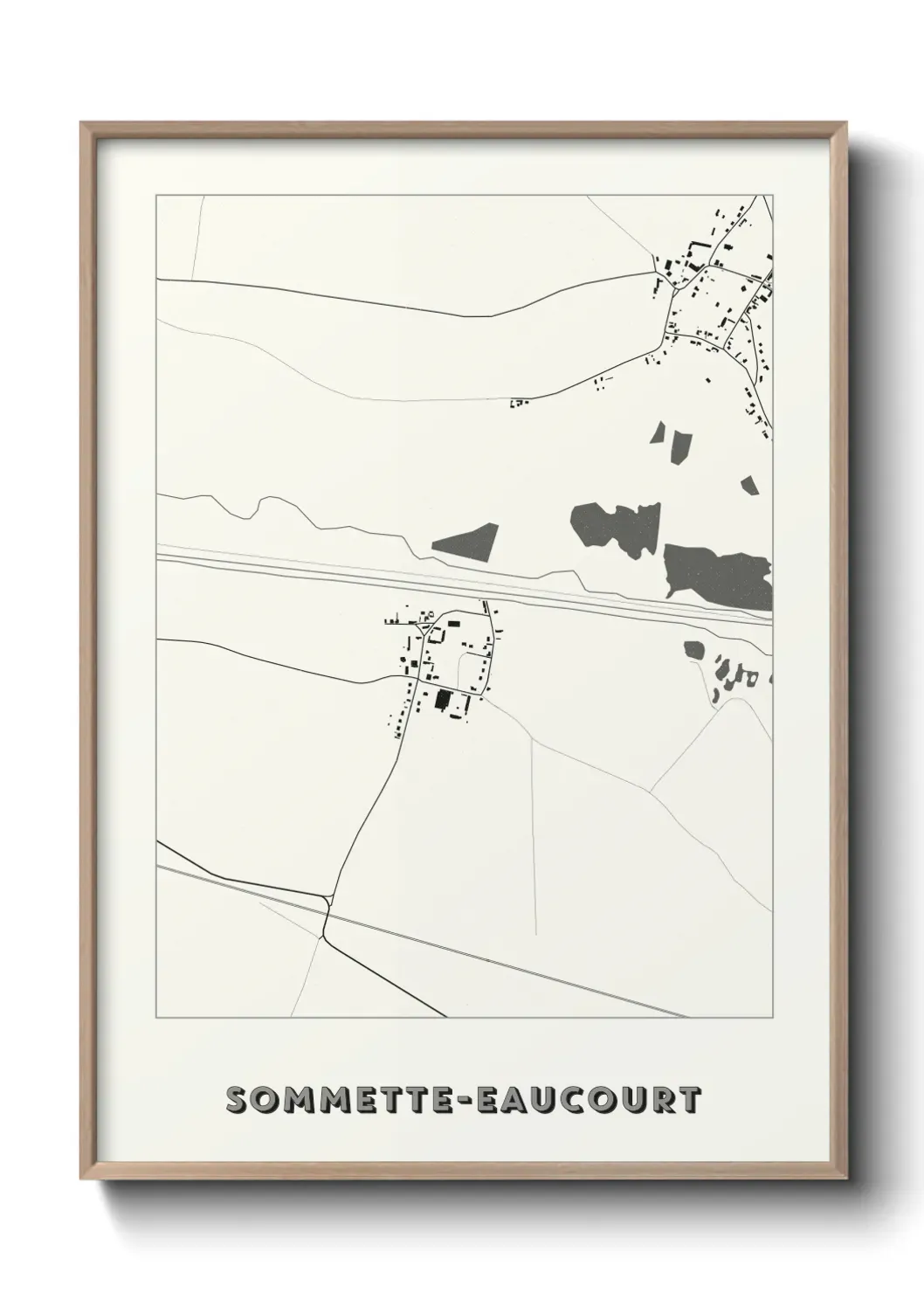 Un poster carte Sommette-Eaucourt