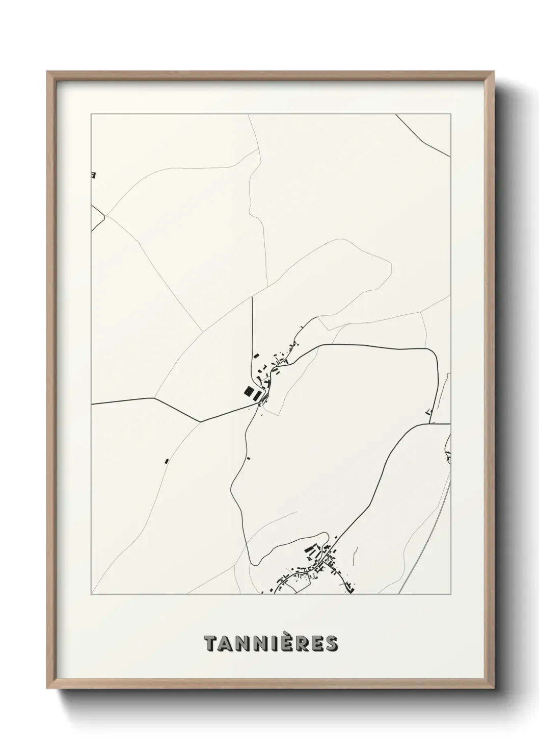 Un poster carte Tannières