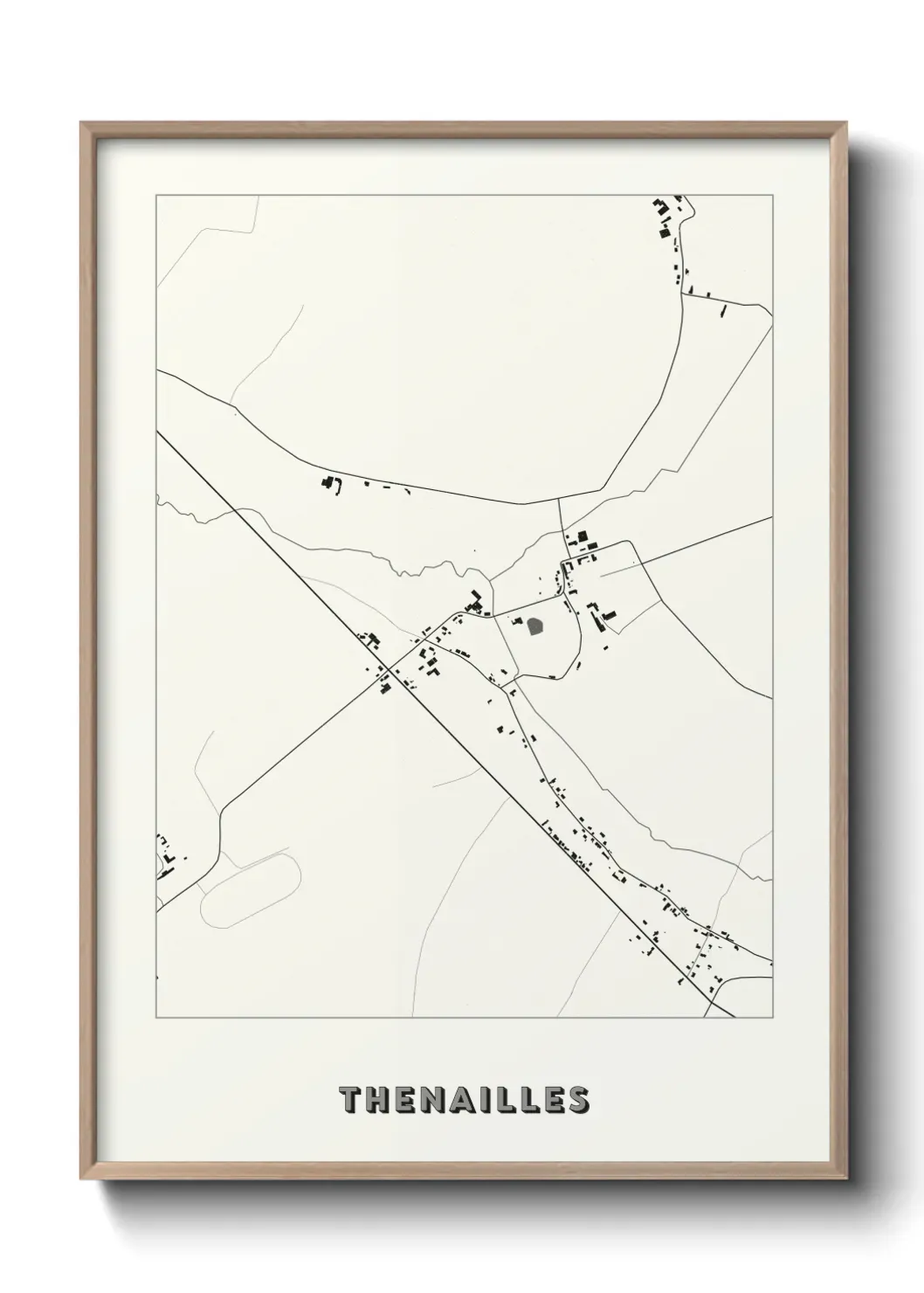 Un poster carte Thenailles