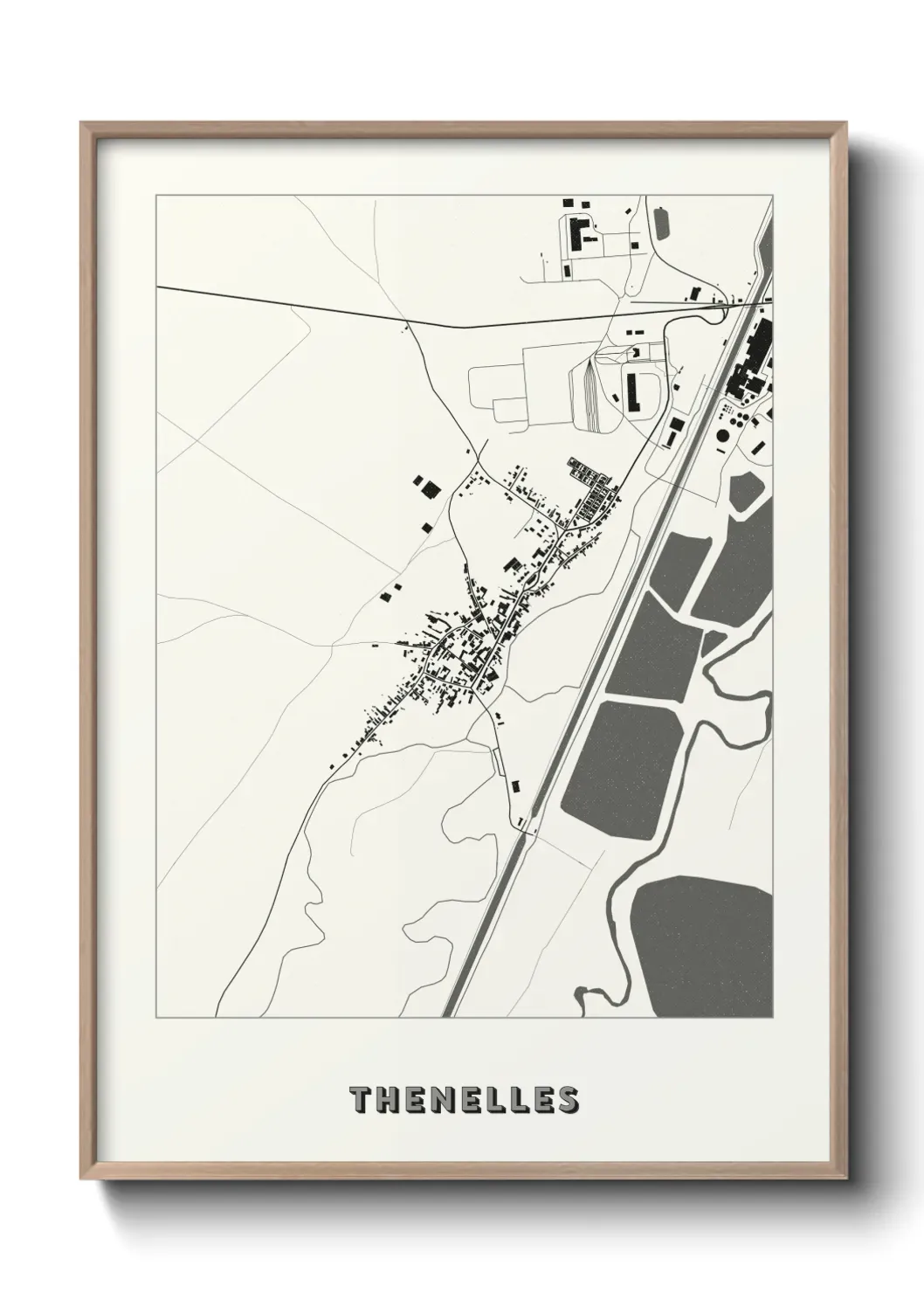 Un poster carte Thenelles