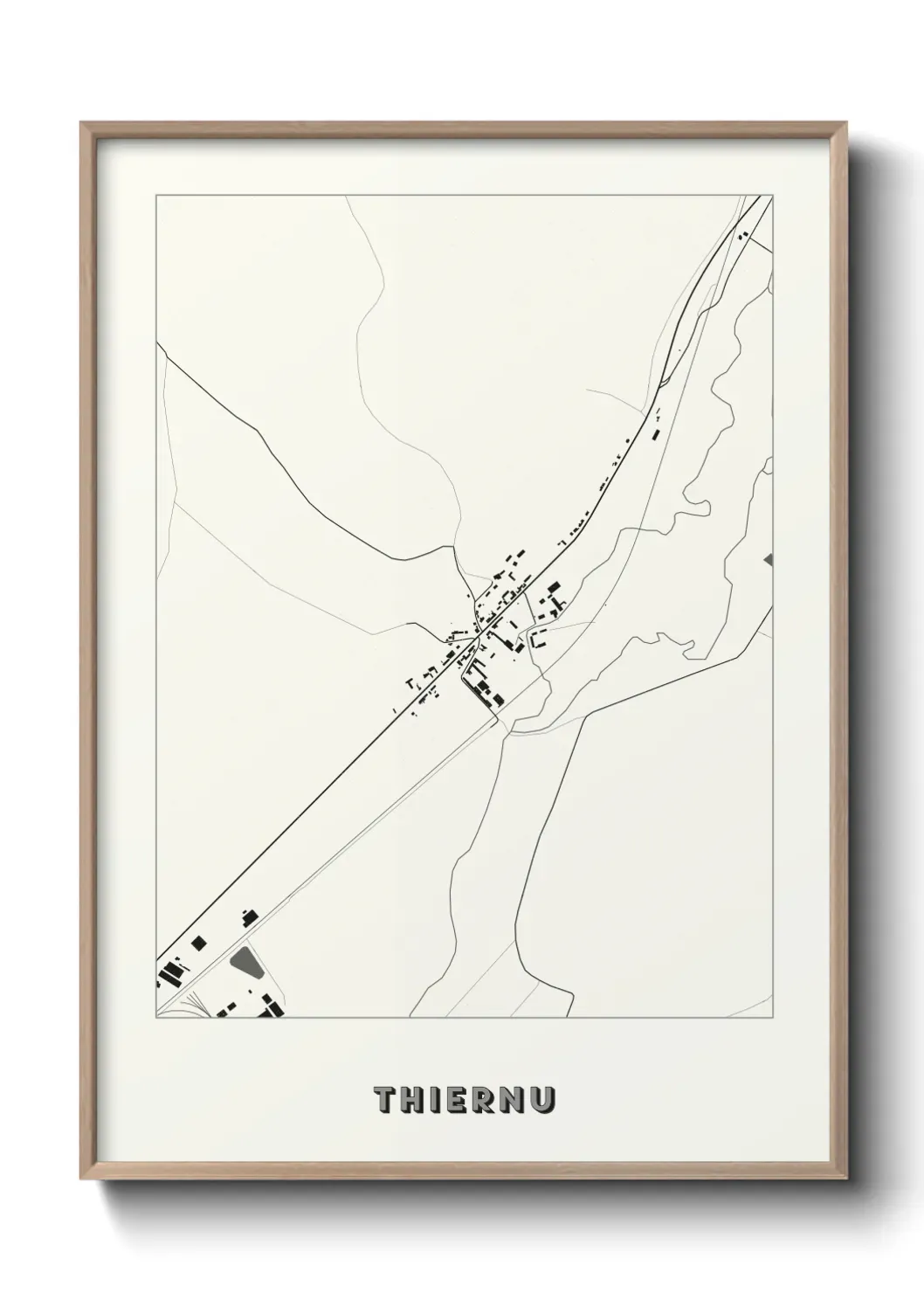 Un poster carte Thiernu