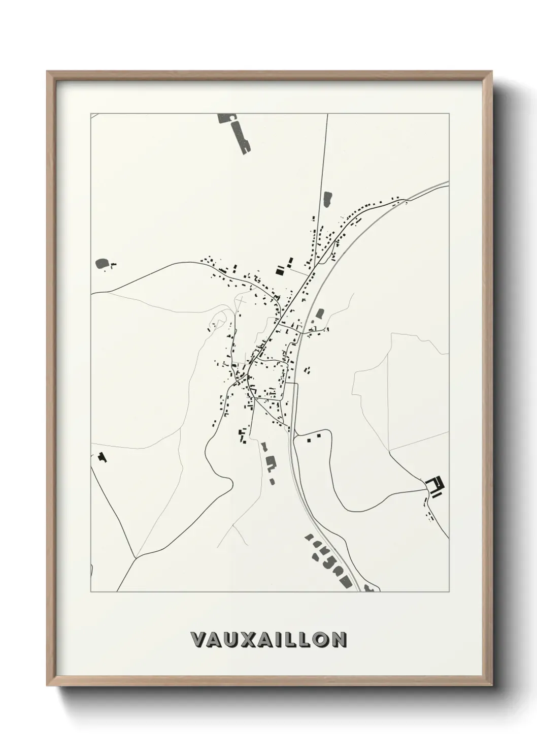 Un poster carte Vauxaillon
