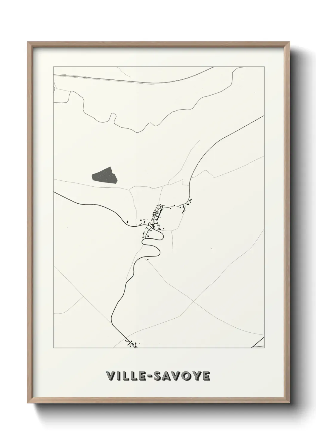 Un poster carte Ville-Savoye