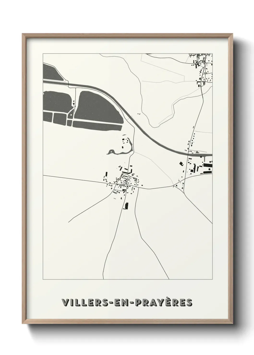 Un poster carte Villers-en-Prayères