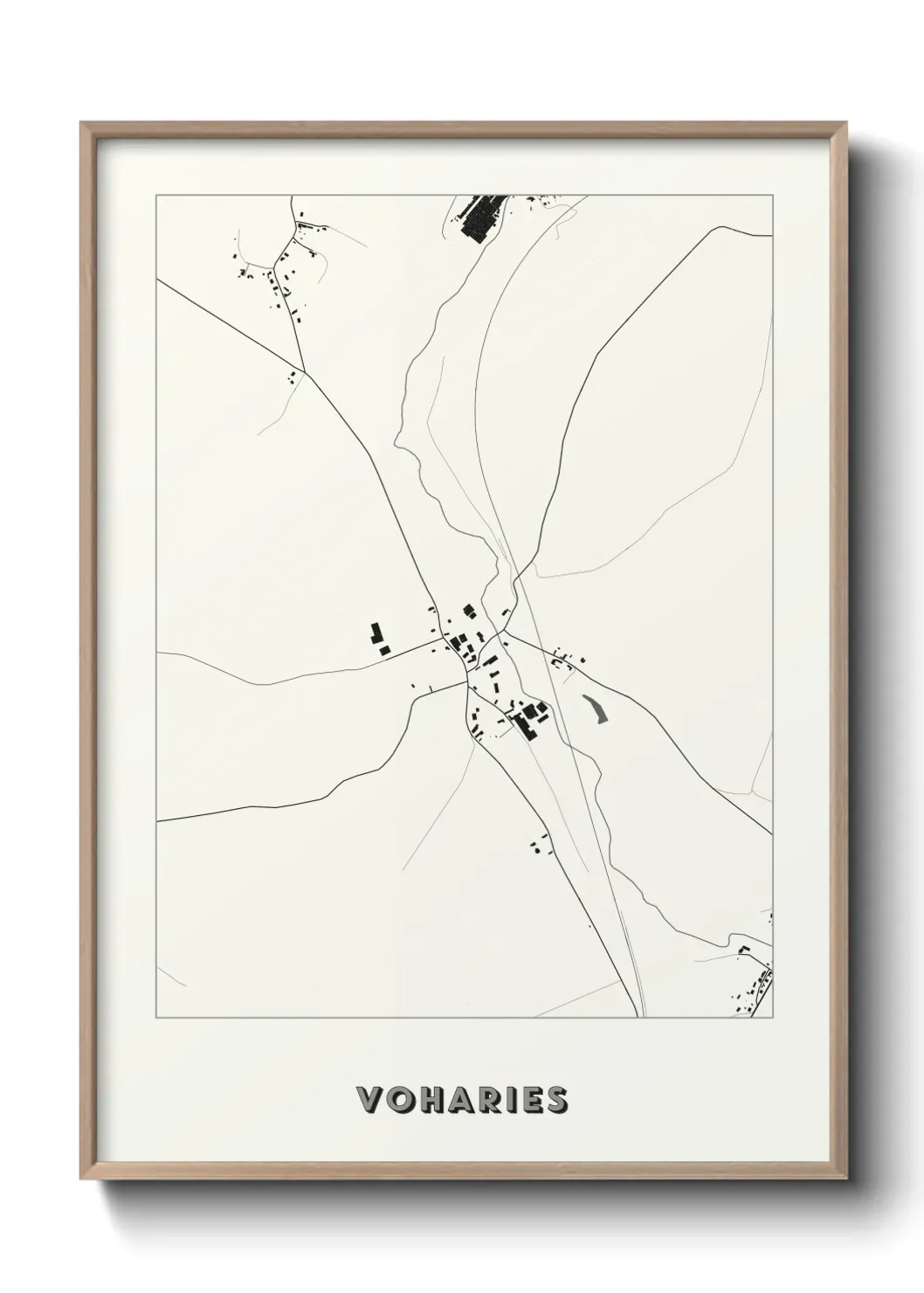 Un poster carte Voharies