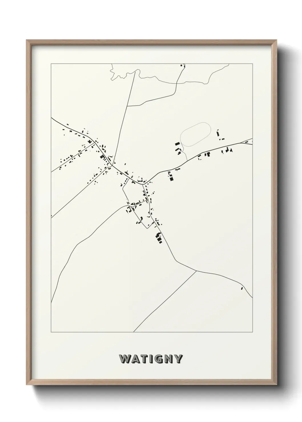 Un poster carte Watigny