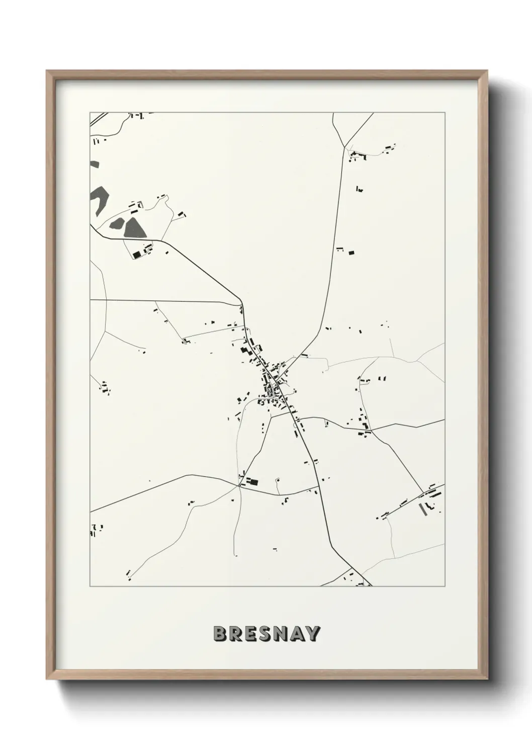 Un poster carte Bresnay