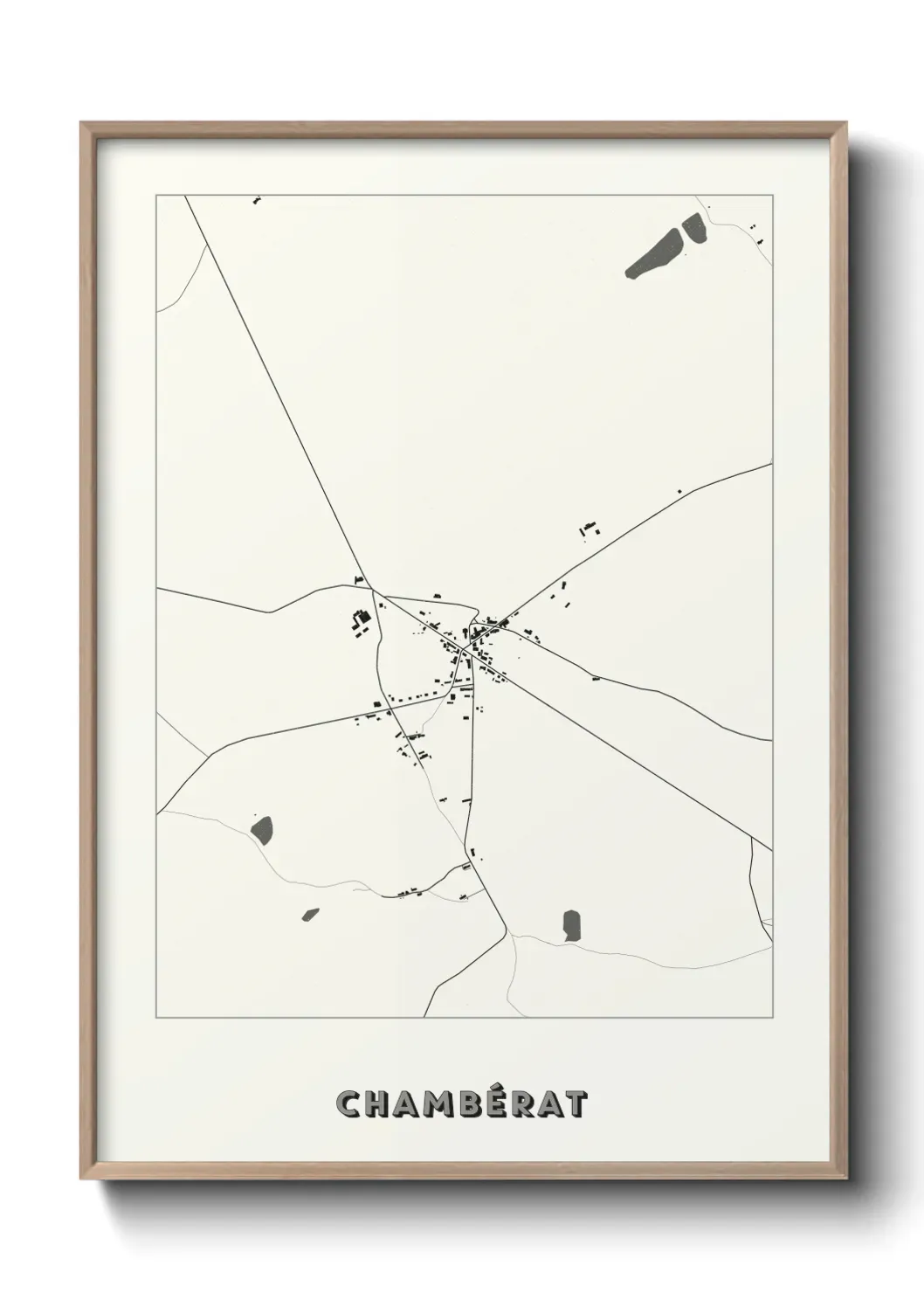 Un poster carte Chambérat