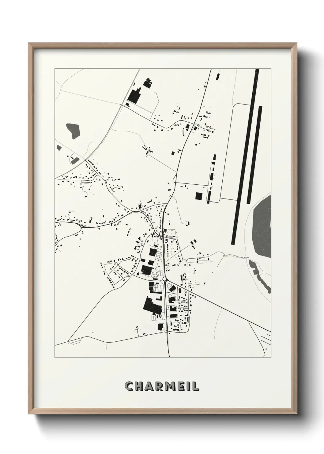 Un poster carte Charmeil