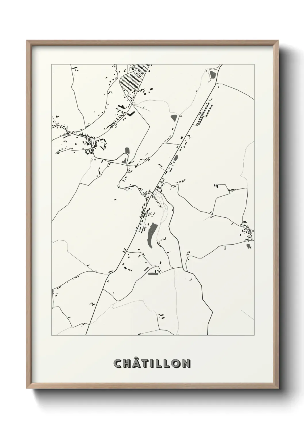 Un poster carte Châtillon