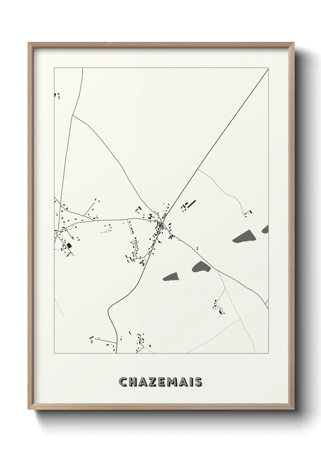 Un poster carte Chazemais