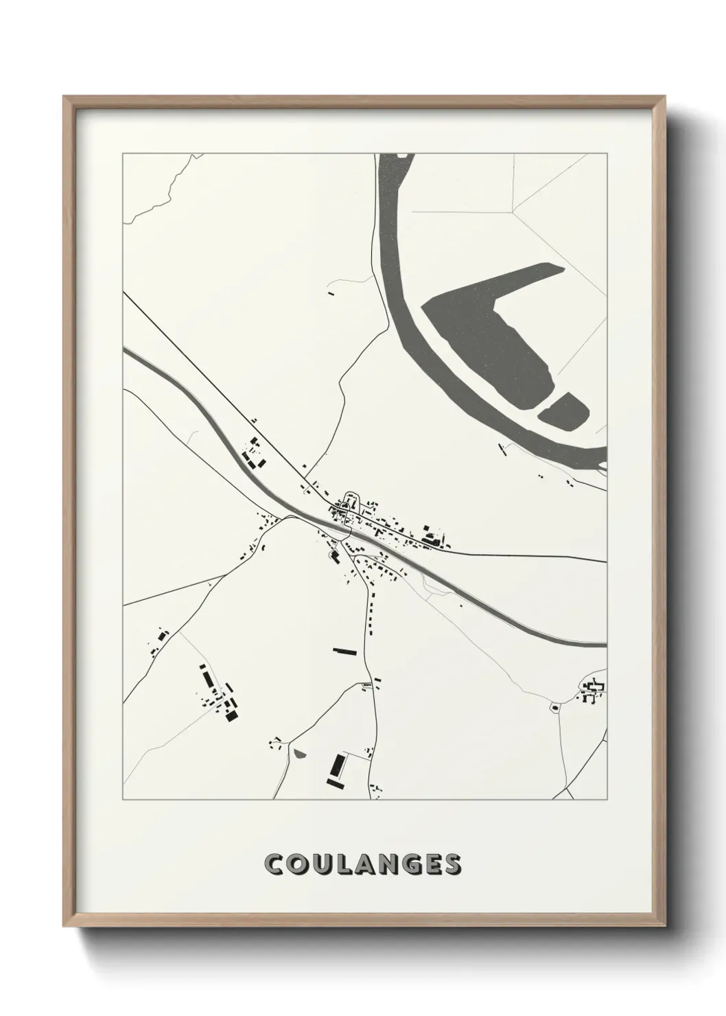 Un poster carte Coulanges