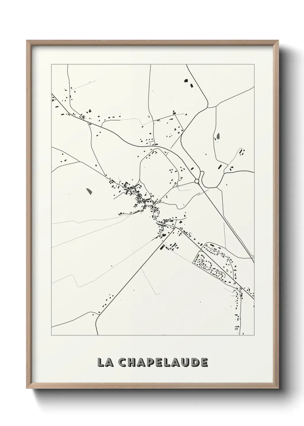 Un poster carte La Chapelaude