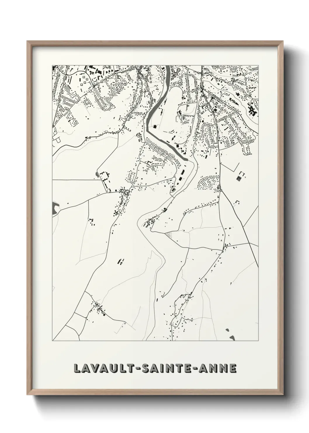 Un poster carte Lavault-Sainte-Anne