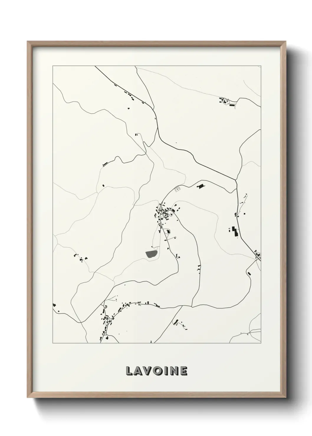Un poster carte Lavoine