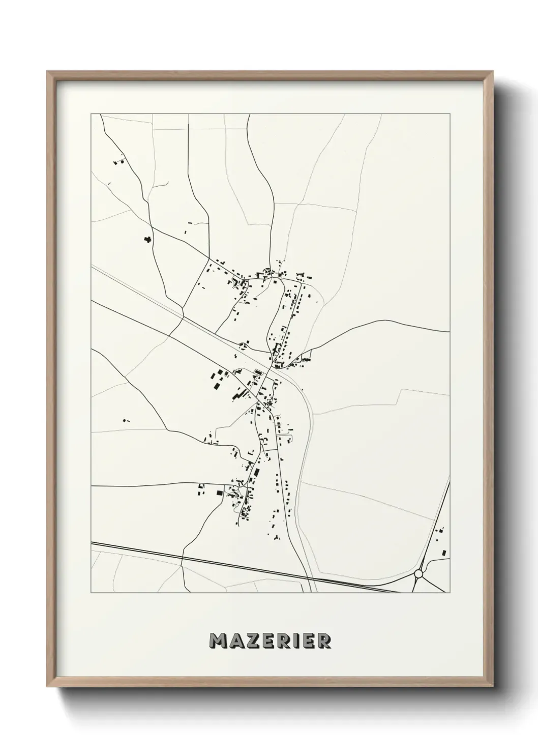Un poster carte Mazerier