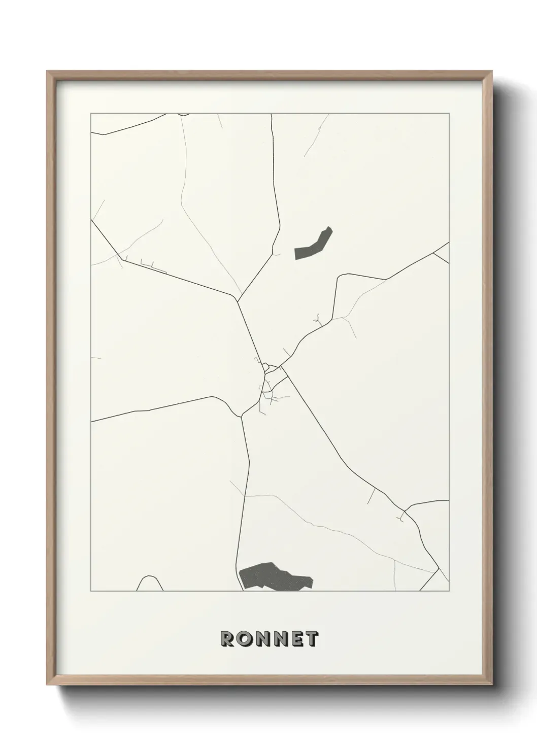 Un poster carte Ronnet
