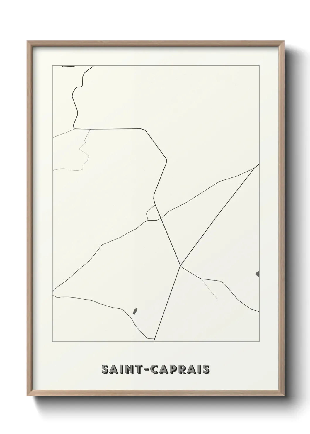 Un poster carte Saint-Caprais
