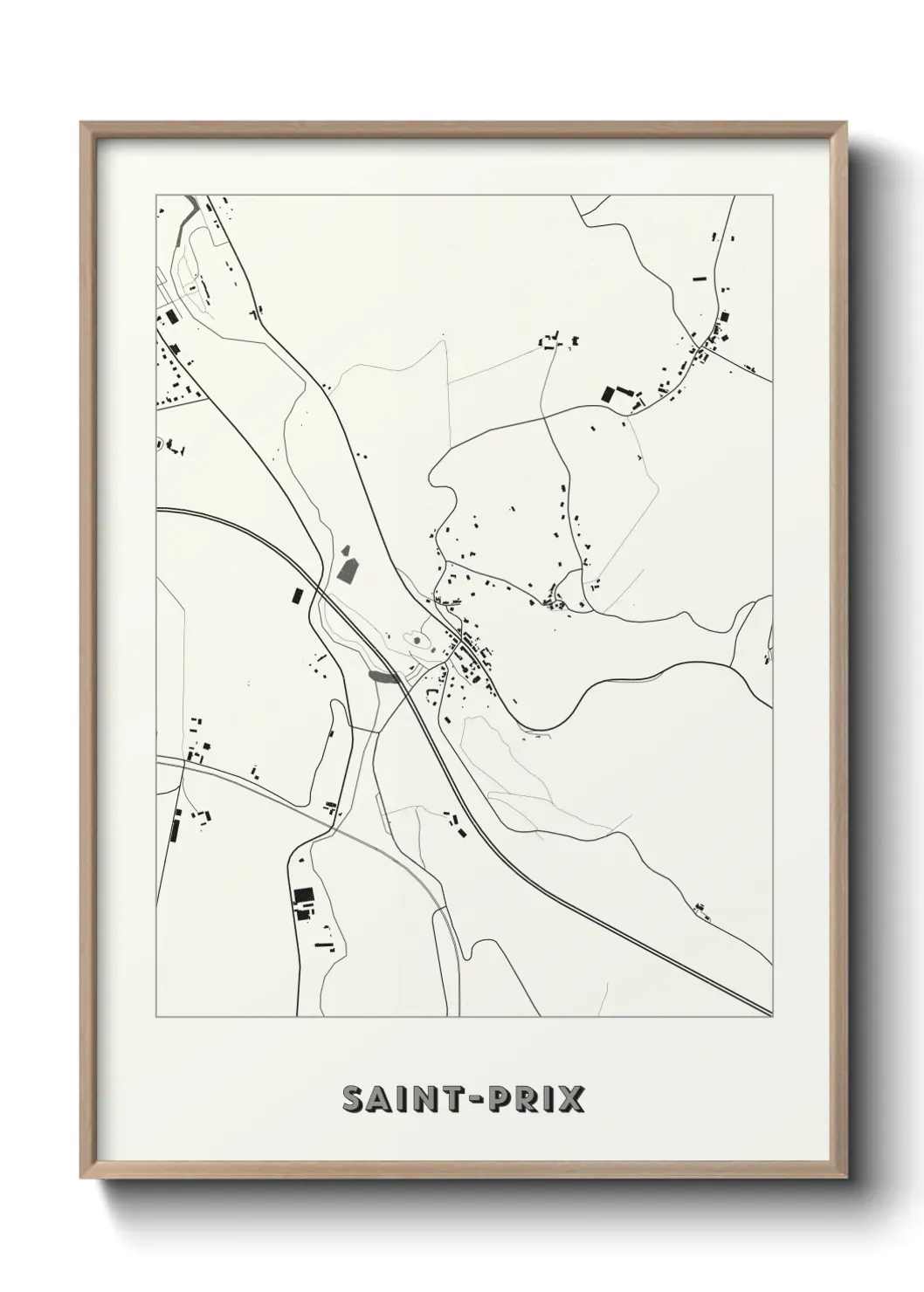Un poster carte Saint-Prix