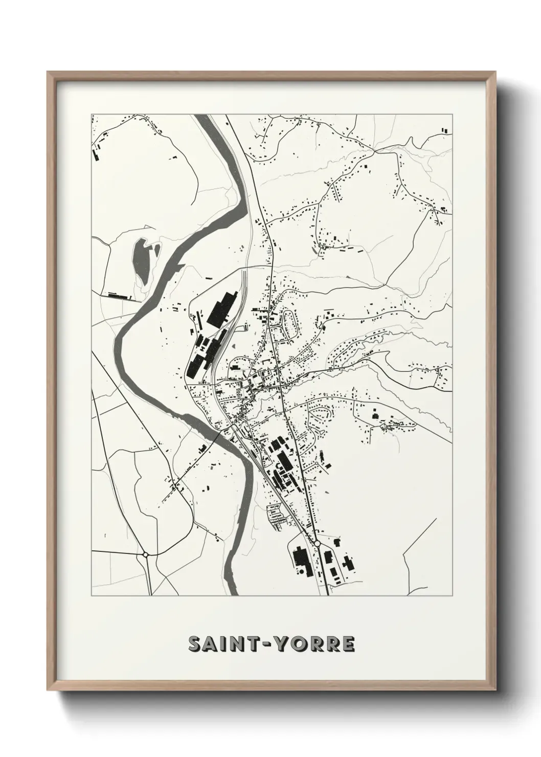 Un poster carte Saint-Yorre