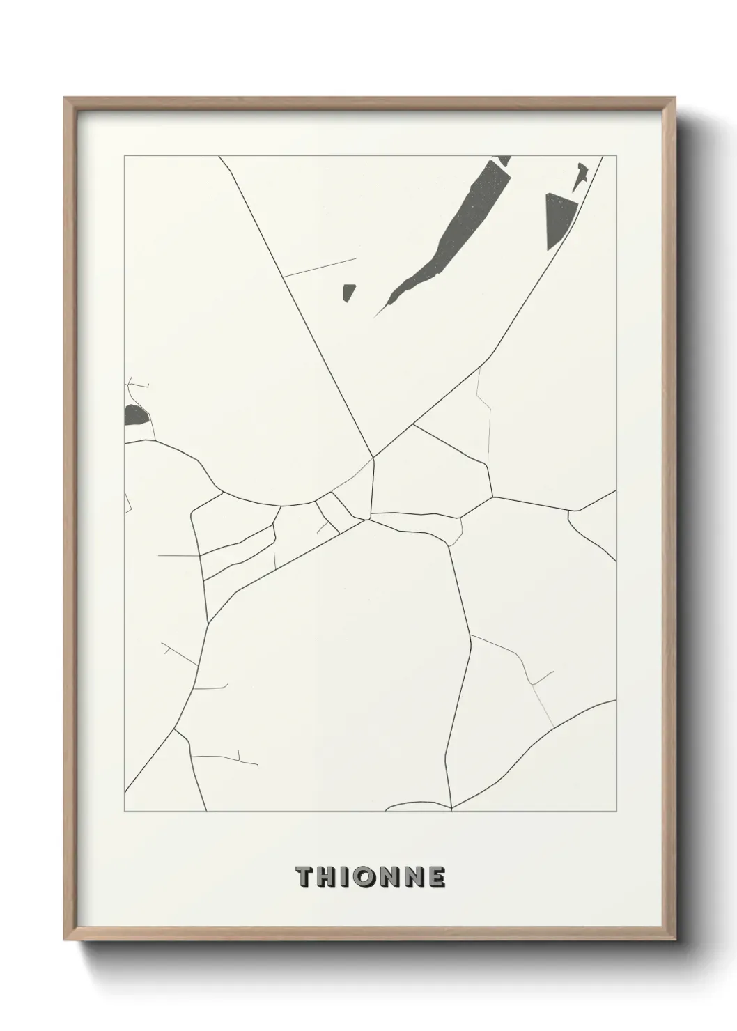 Un poster carte Thionne