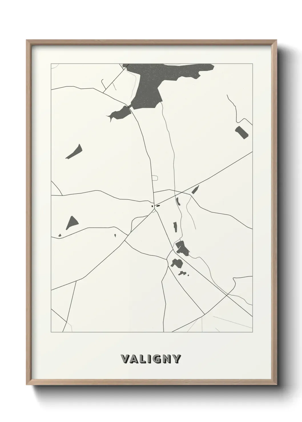 Un poster carte Valigny