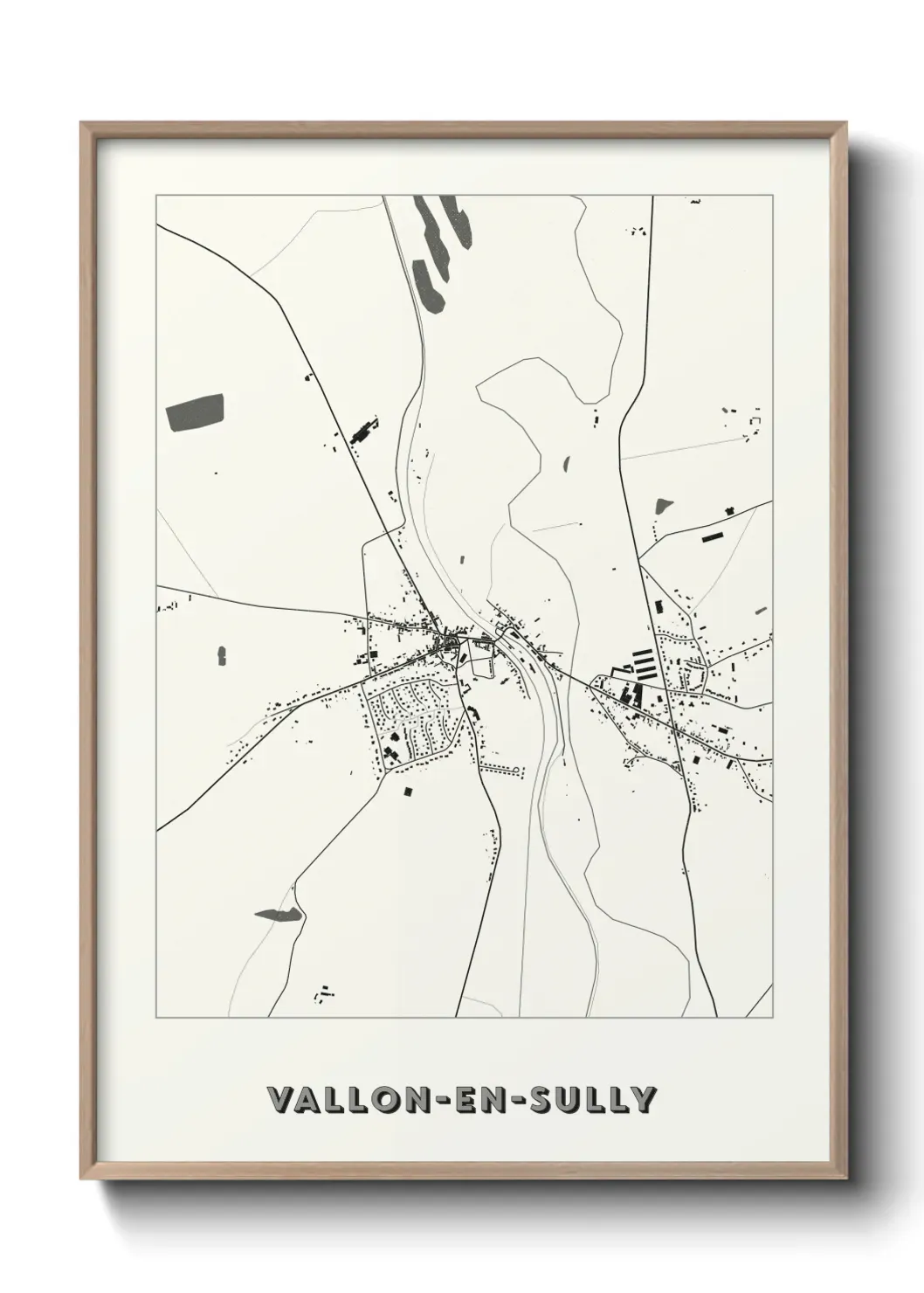 Un poster carte Vallon-en-Sully