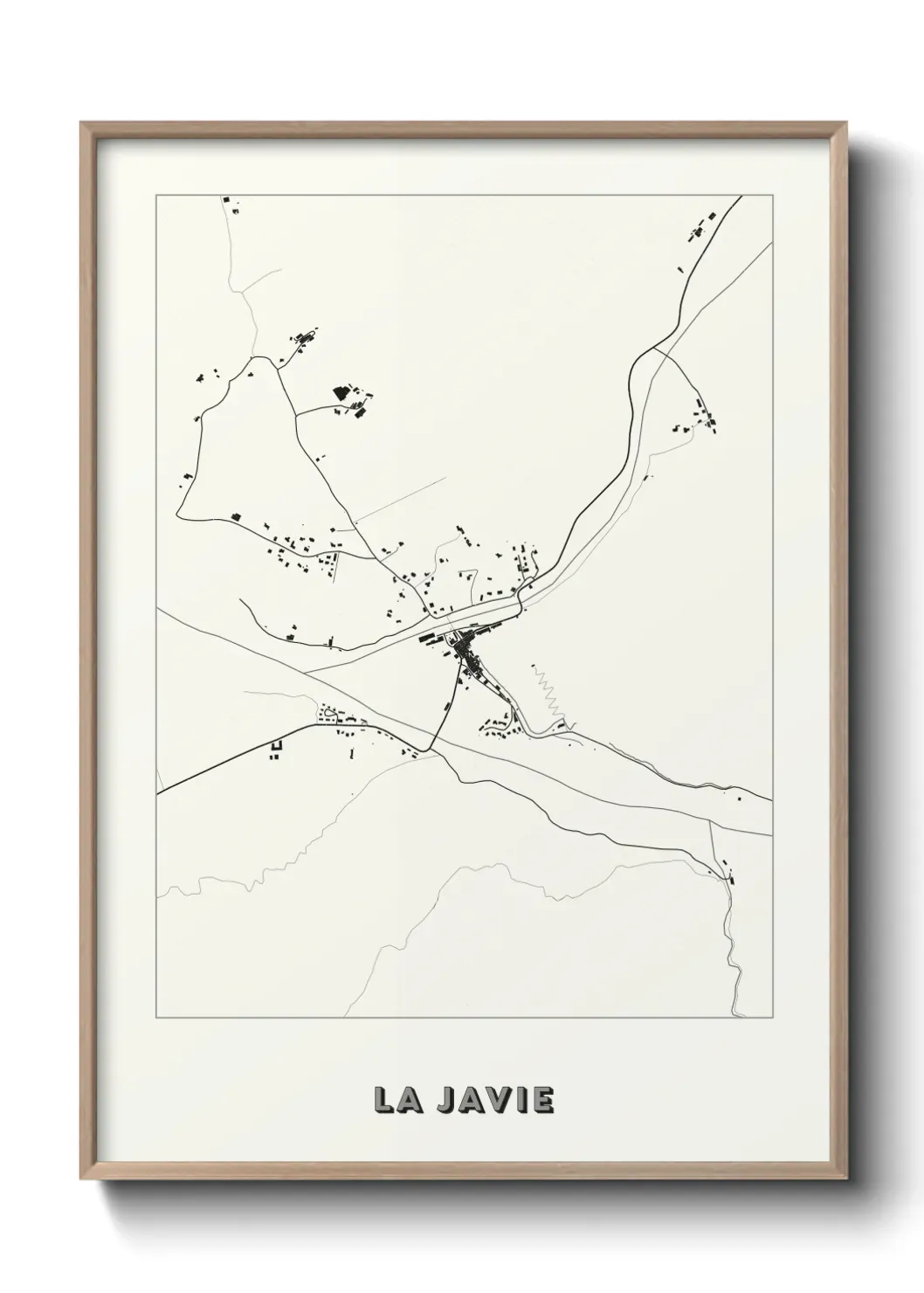 Un poster carte La Javie
