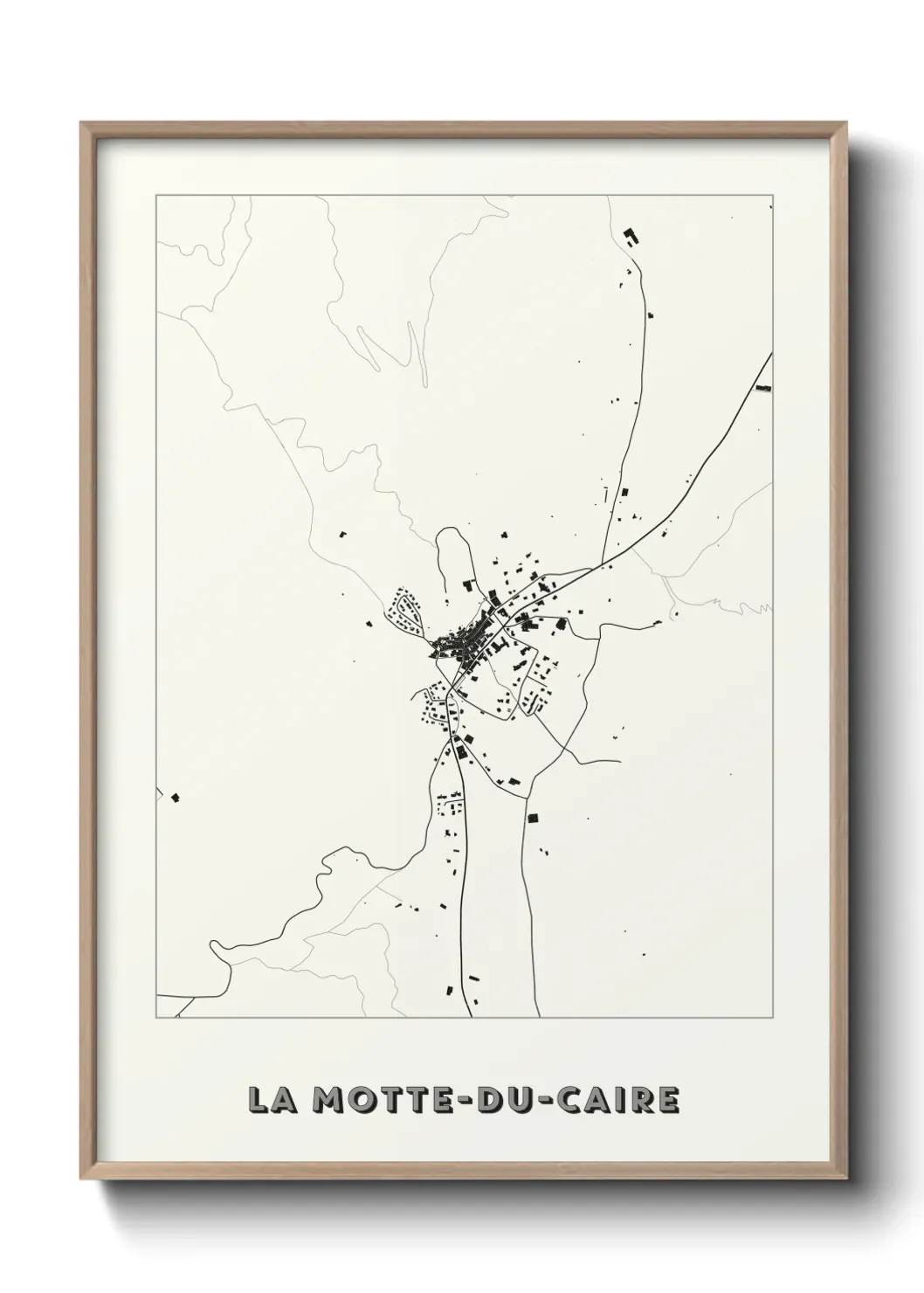 Un poster carte La Motte-du-Caire