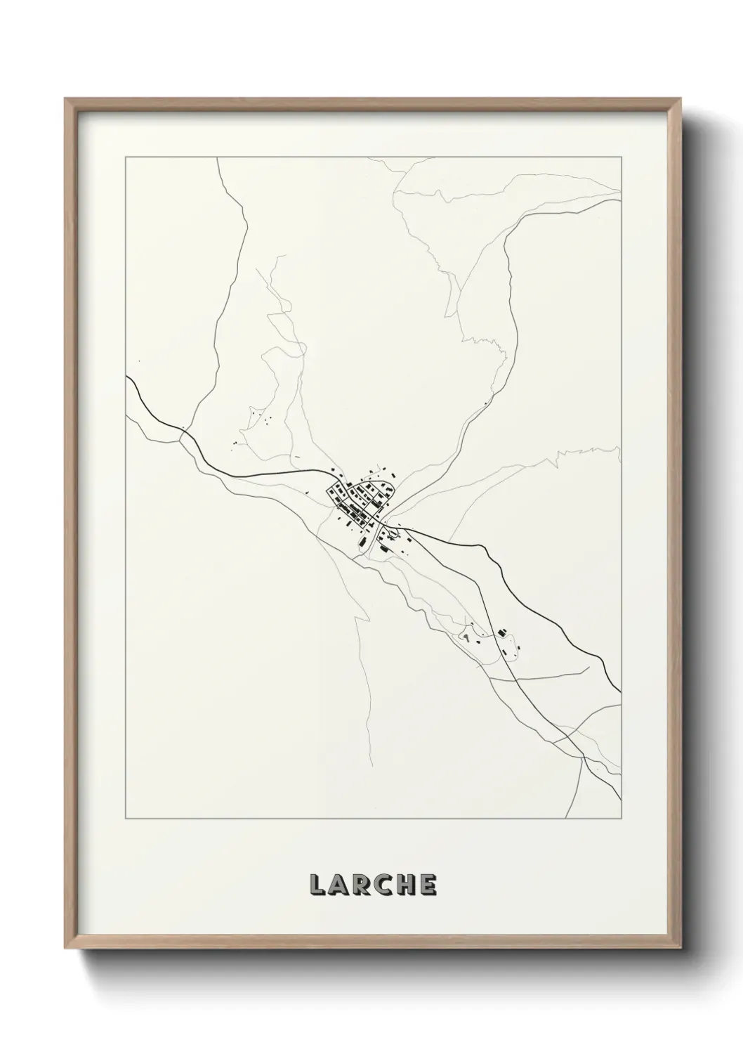 Un poster carte Larche
