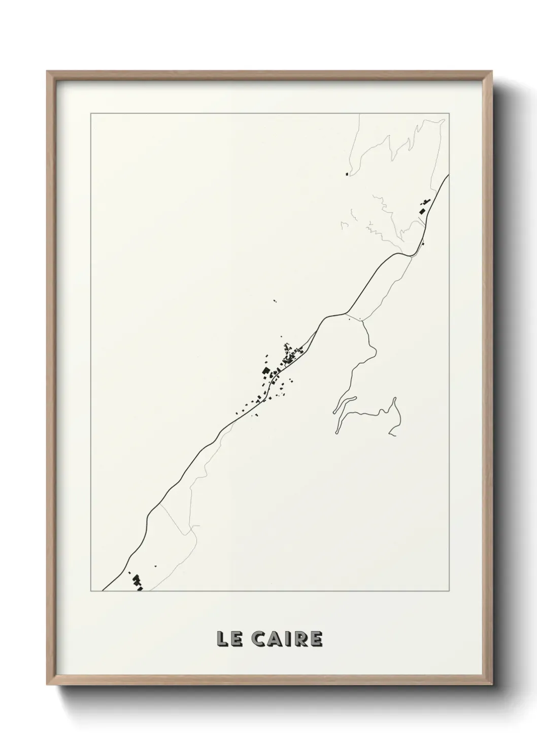 Un poster carte Le Caire