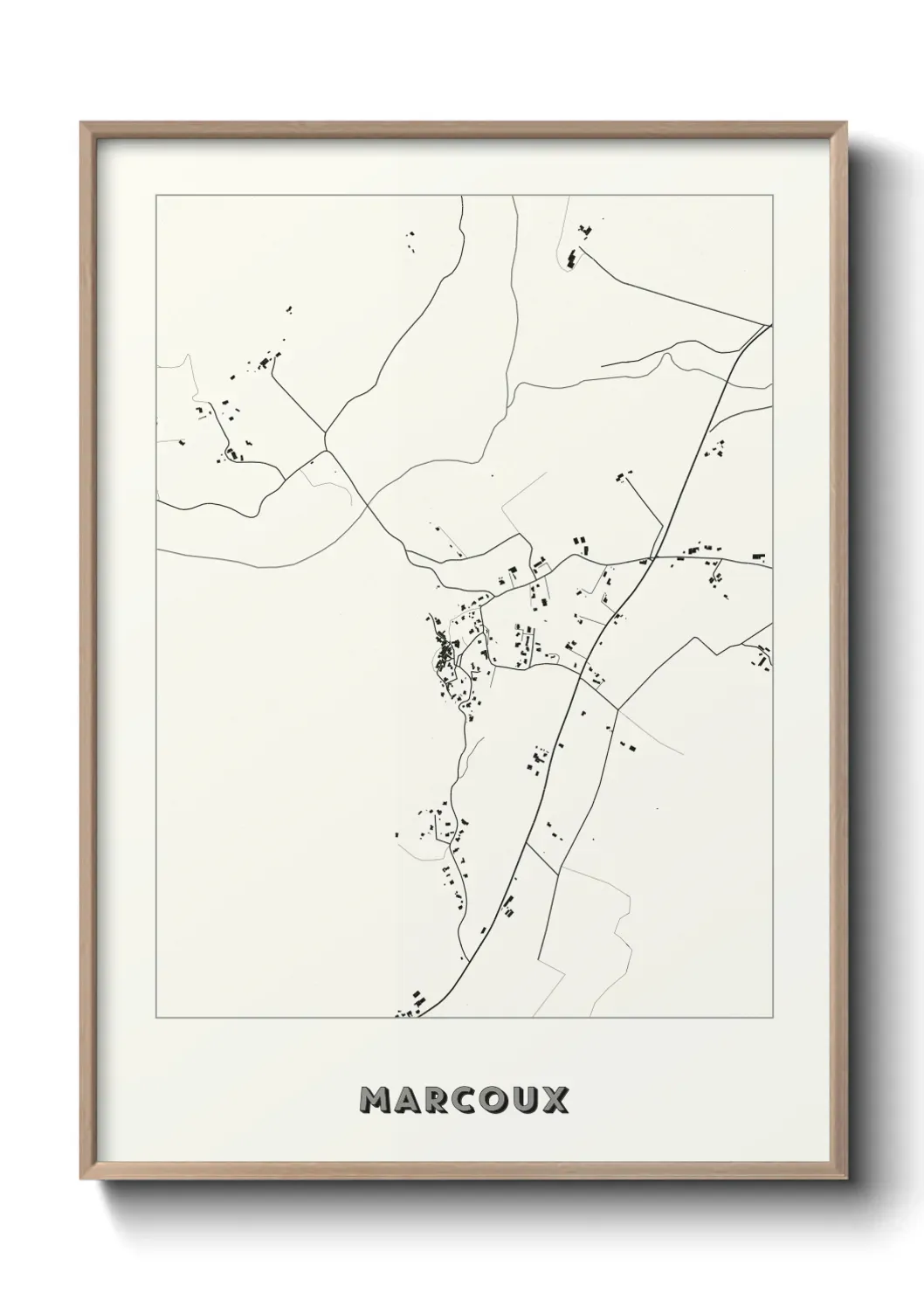 Un poster carte Marcoux