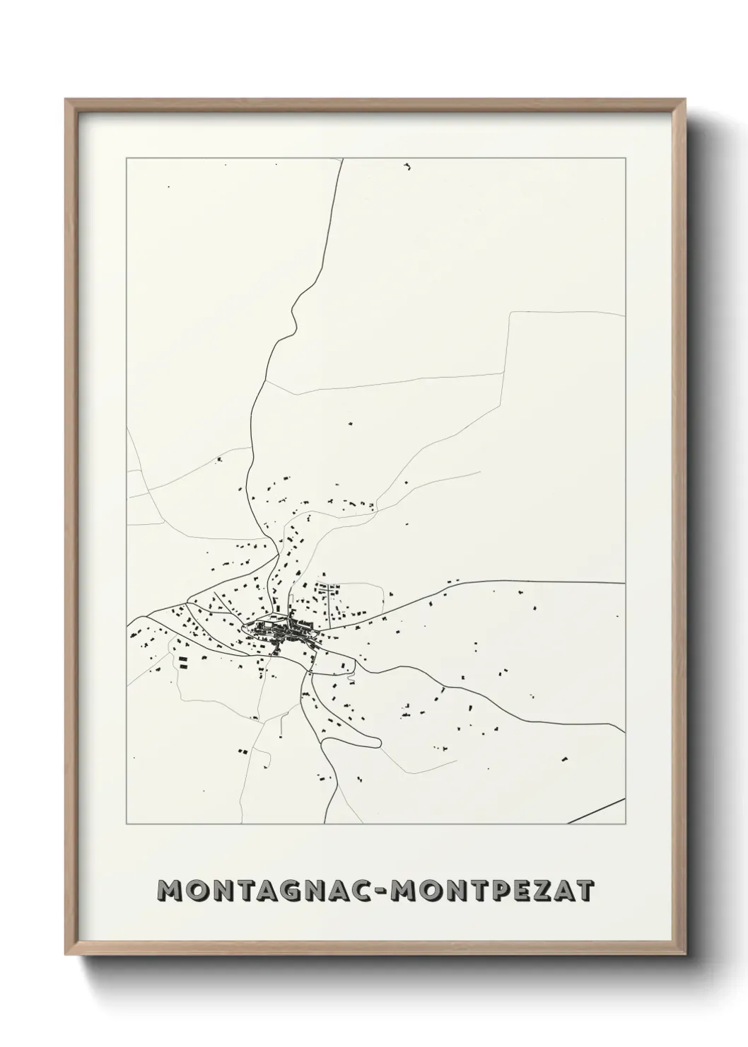 Un poster carte Montagnac-Montpezat