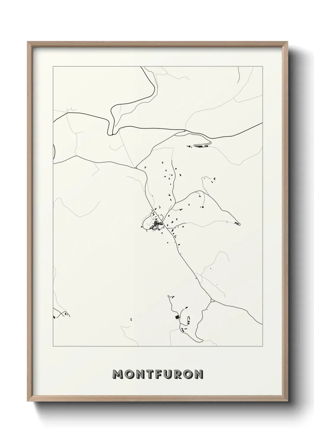 Un poster carte Montfuron