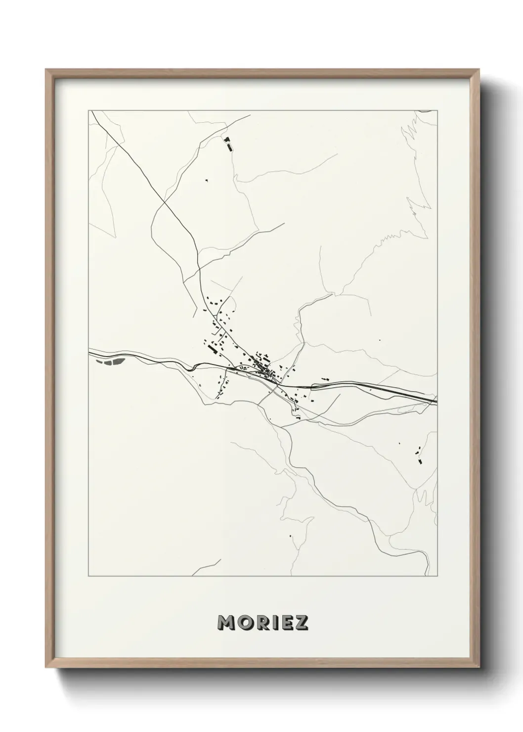Un poster carte Moriez
