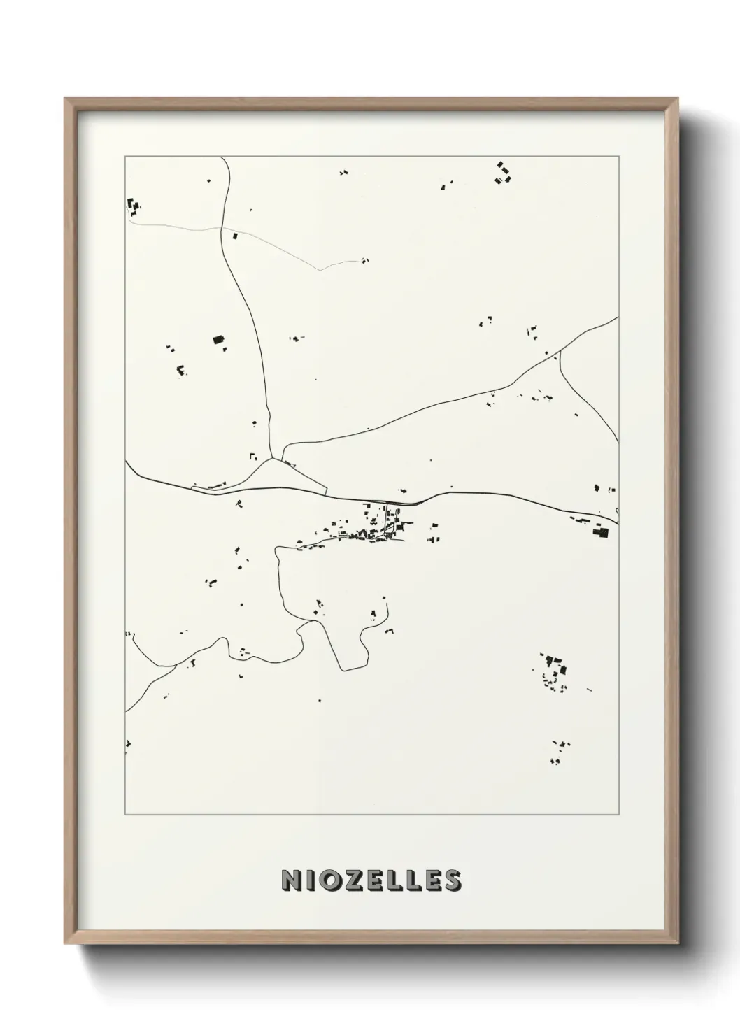 Un poster carte Niozelles