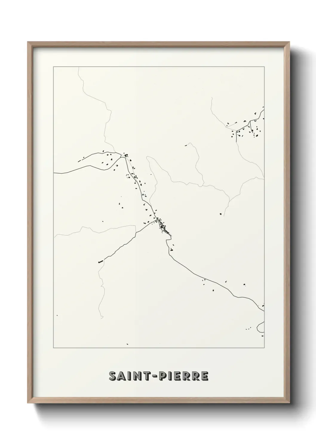 Un poster carte Saint-Pierre