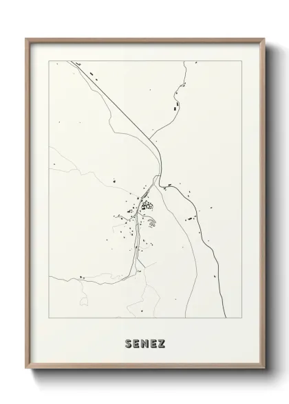 Une affiche de carte sur Senez