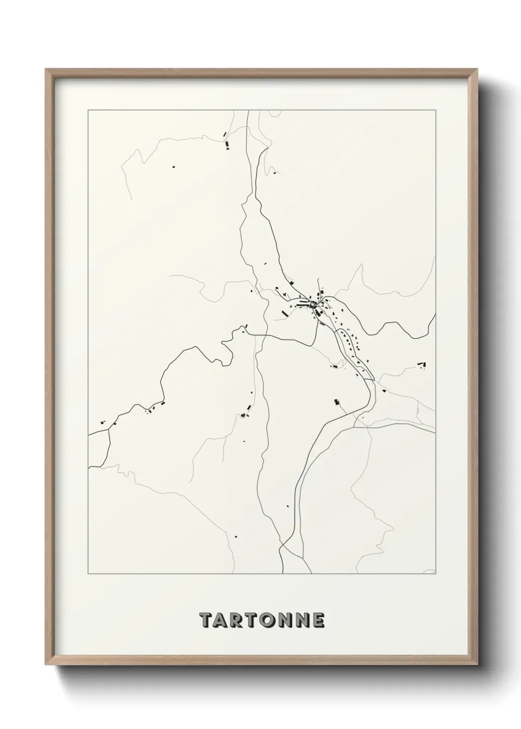 Un poster carte Tartonne