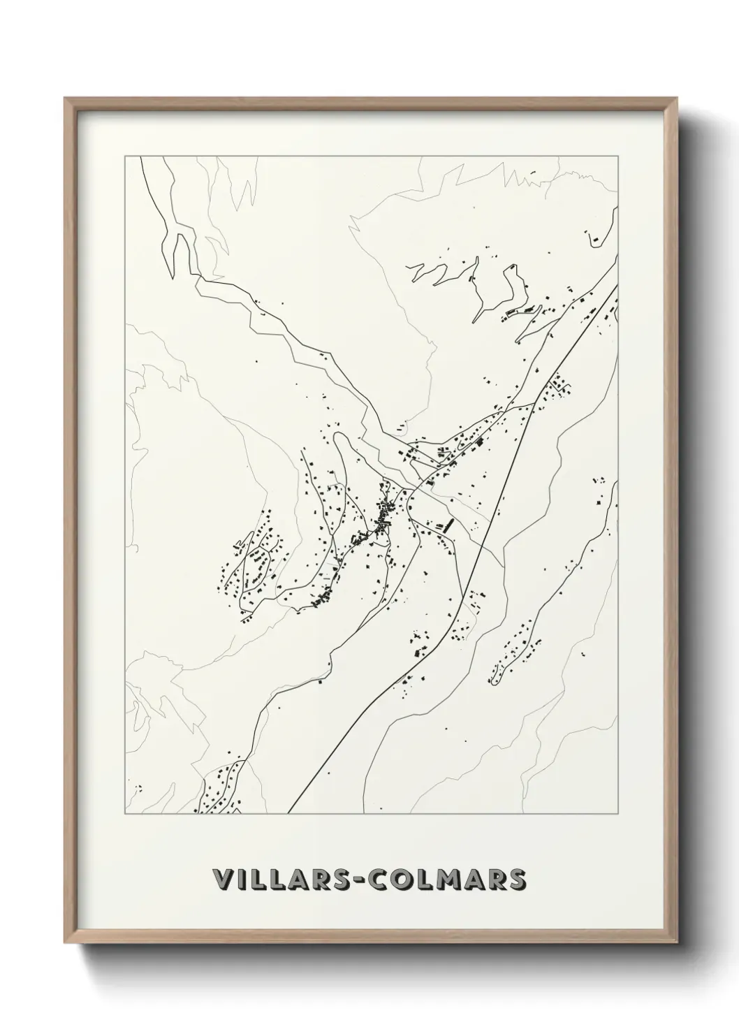 Un poster carte Villars-Colmars