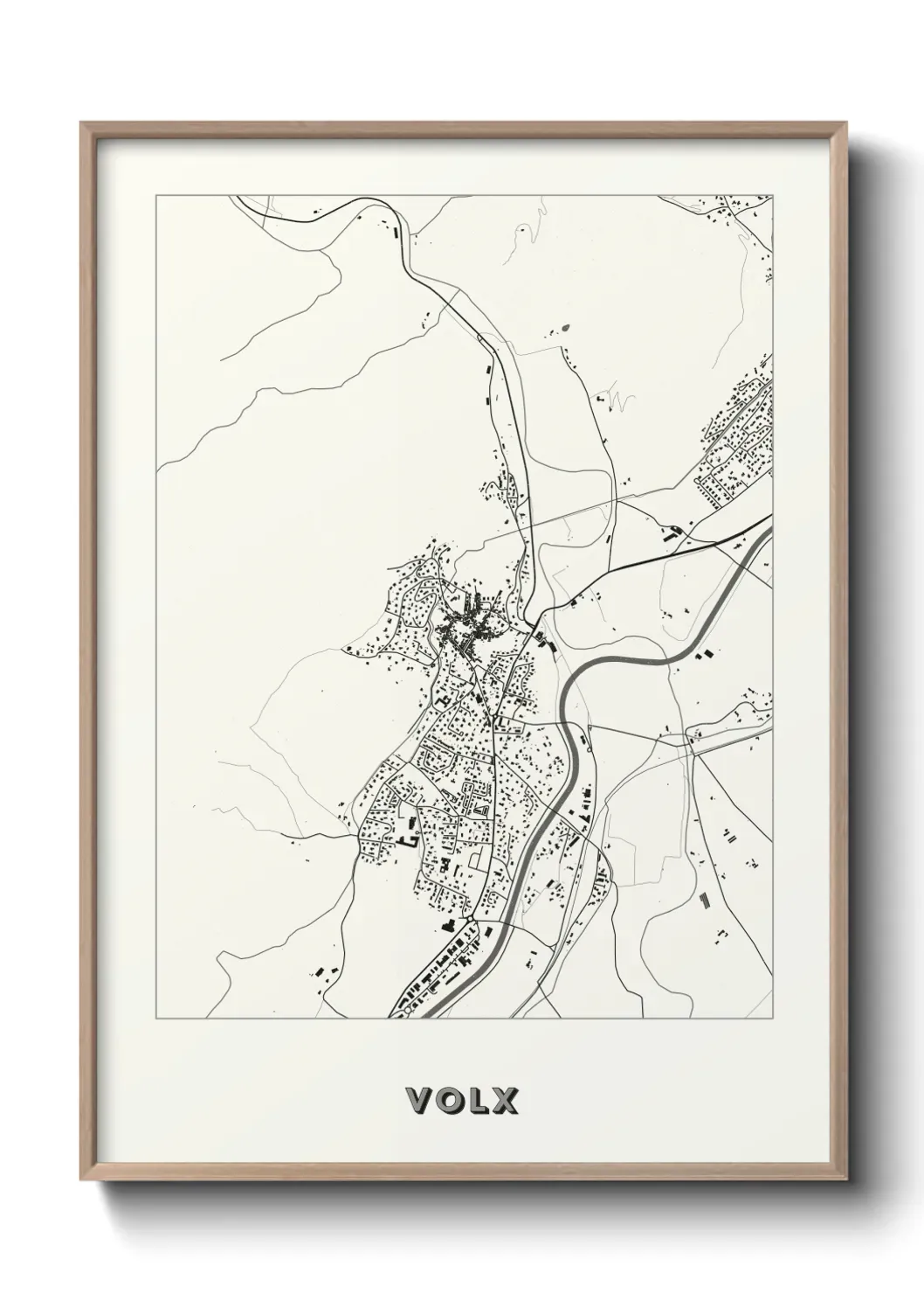 Un poster carte Volx